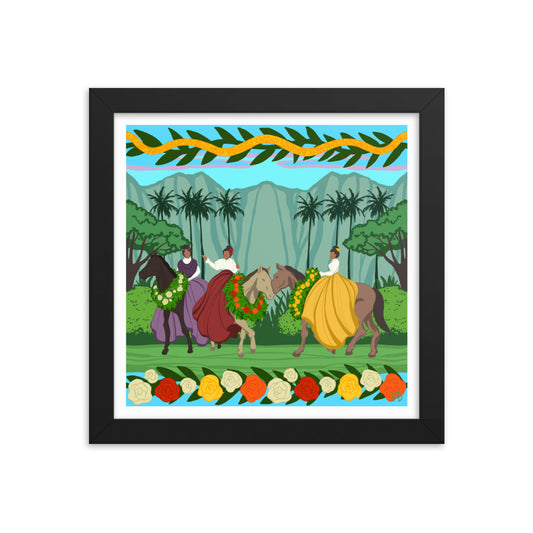 Pa’u Parade- Framed poster