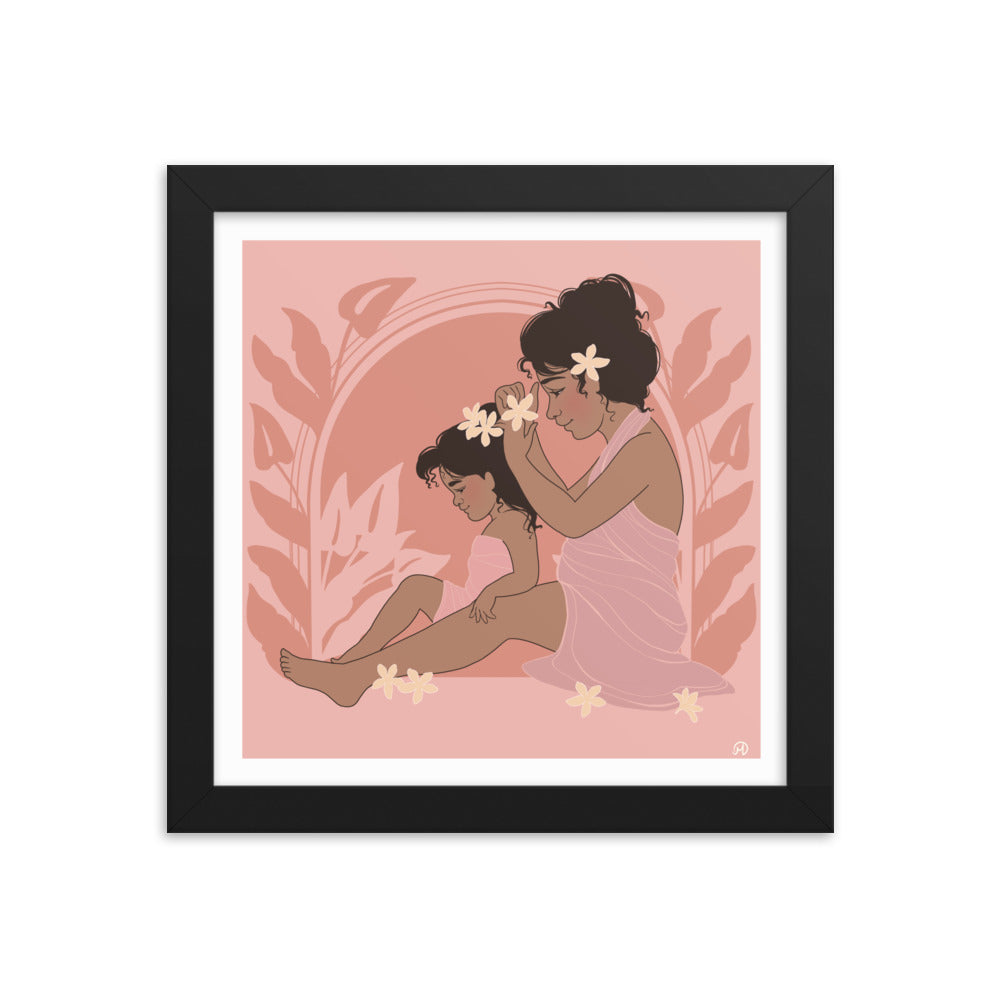 Hula Deco- Mother daughter-Framed poster