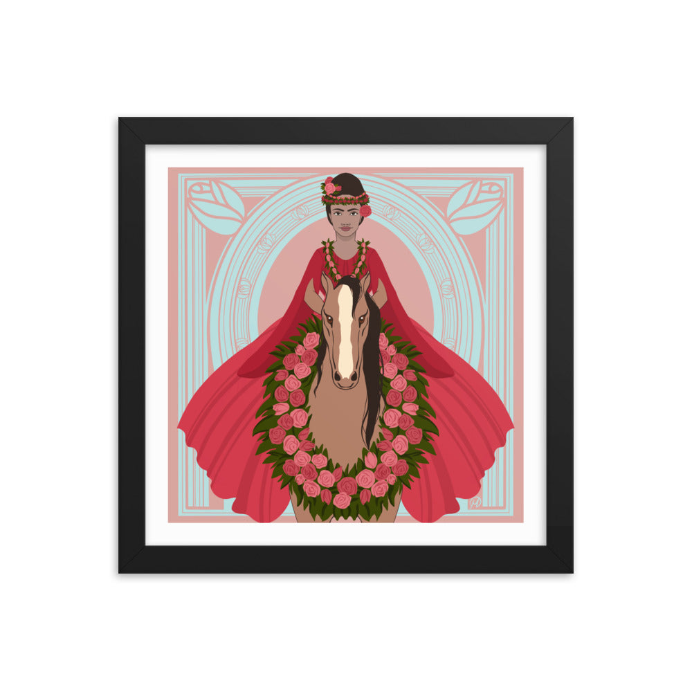 Rose Rider- Framed poster