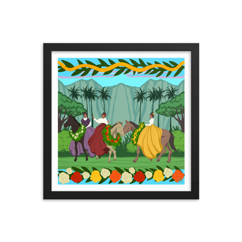 Pa’u Parade- Framed poster