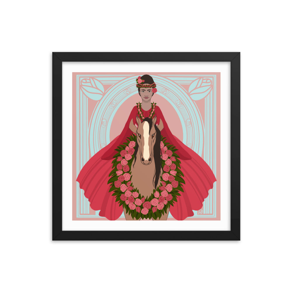 Rose Rider- Framed poster