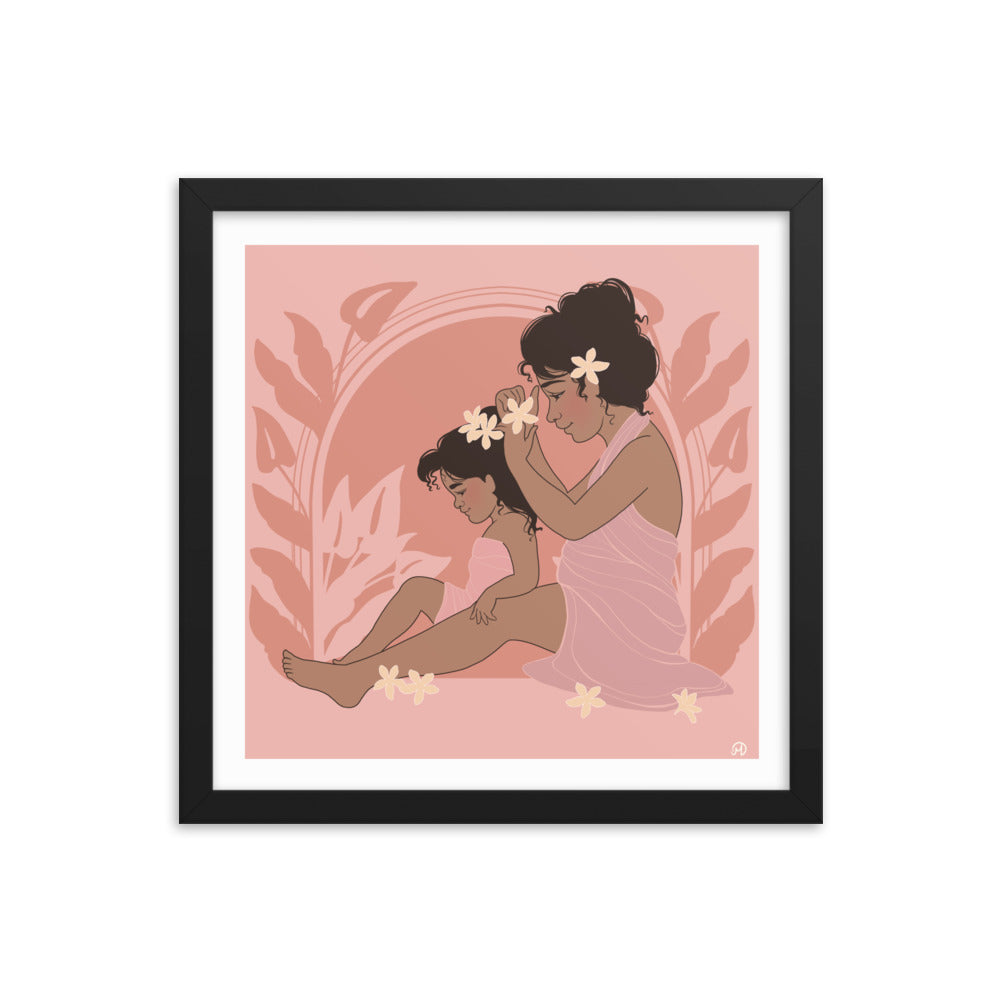 Hula Deco- Mother daughter-Framed poster