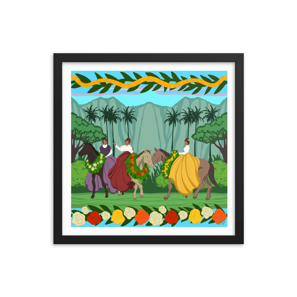 Pa’u Parade- Framed poster