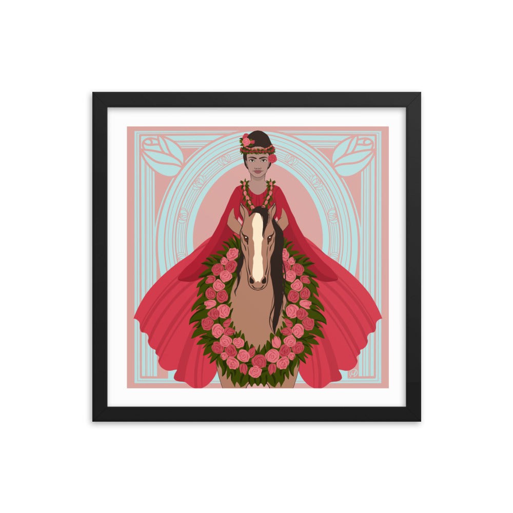 Rose Rider- Framed poster