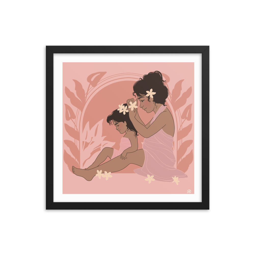 Hula Deco- Mother daughter-Framed poster