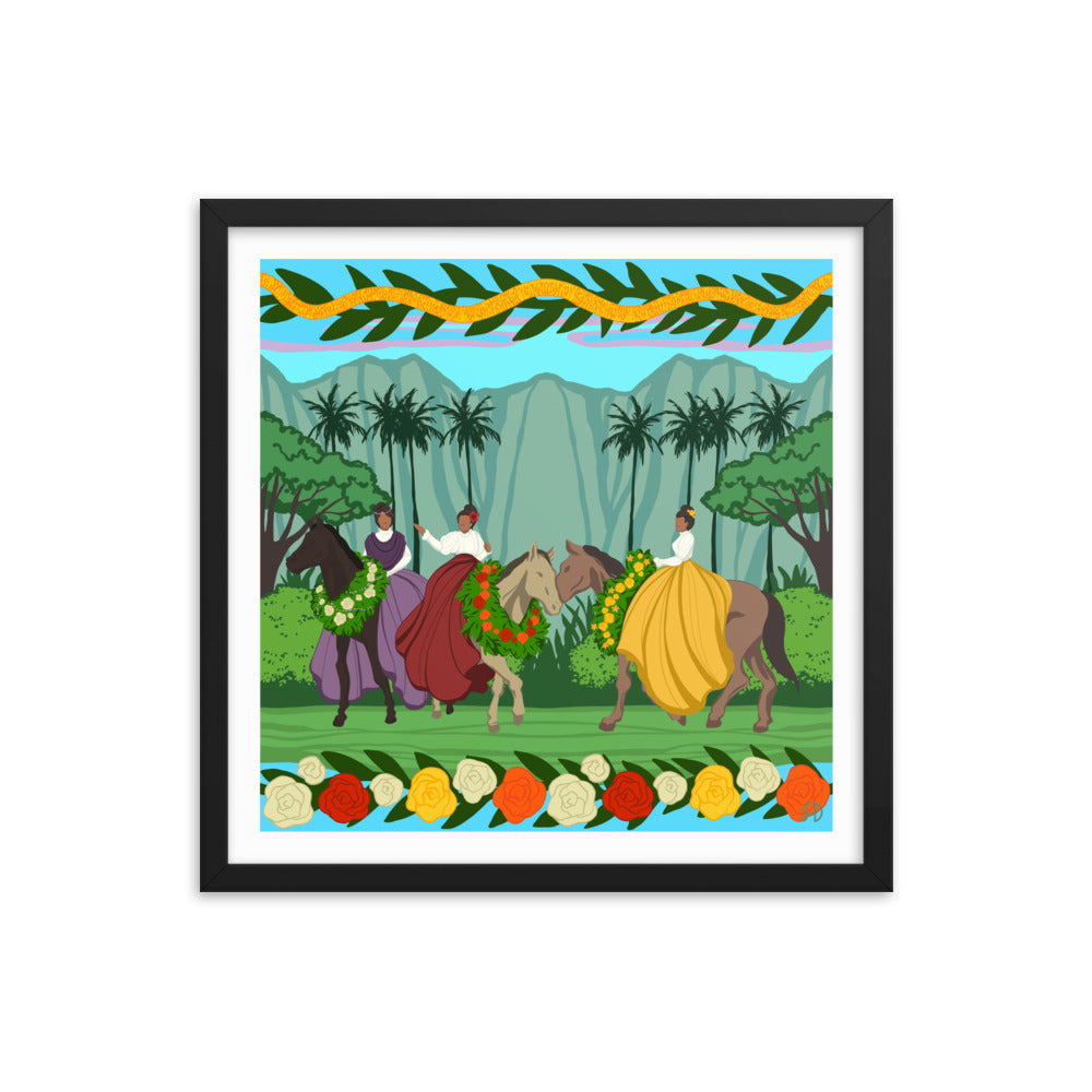 Pa’u Parade- Framed poster