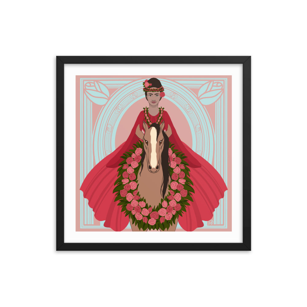 Rose Rider- Framed poster