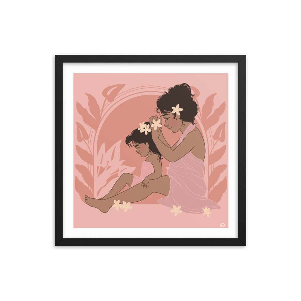 Hula Deco- Mother daughter-Framed poster