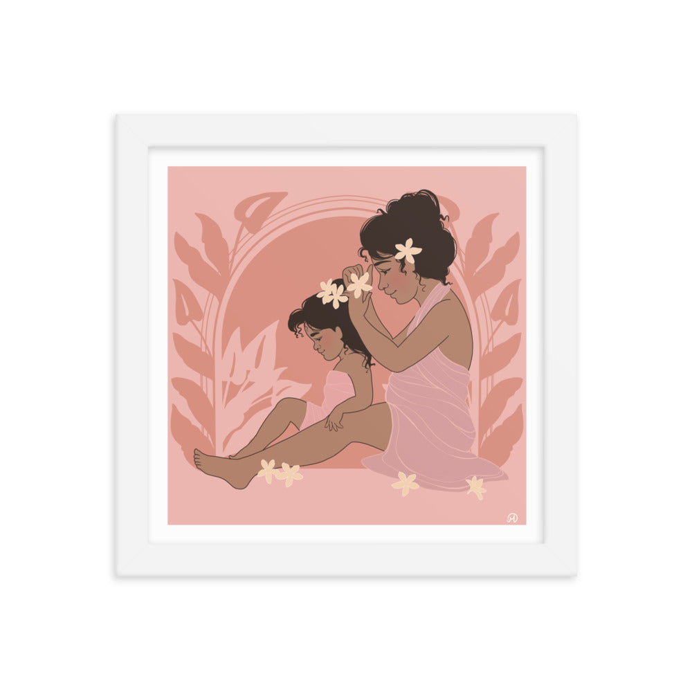 Hula Deco- Mother daughter-Framed poster