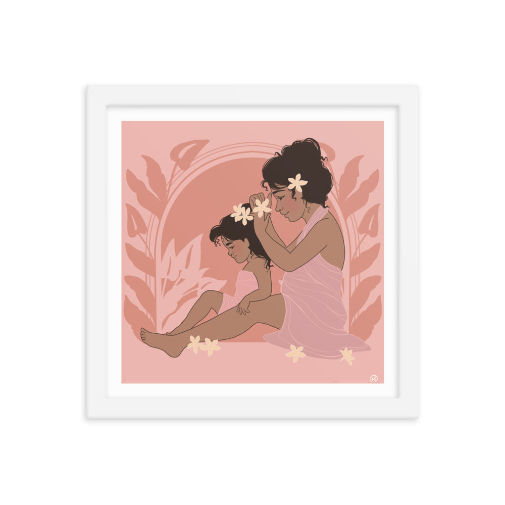 Hula Deco- Mother daughter-Framed poster