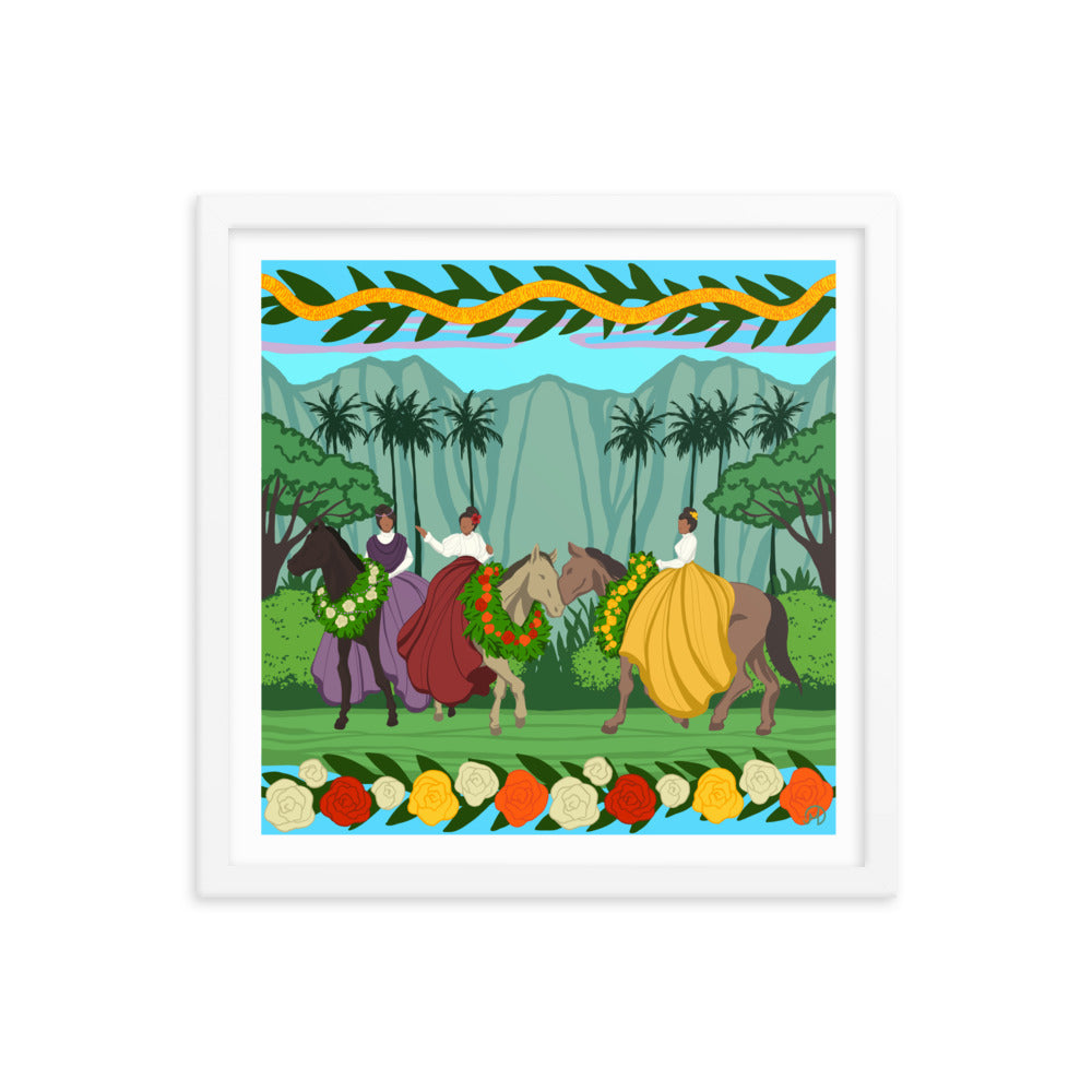 Pa’u Parade- Framed poster